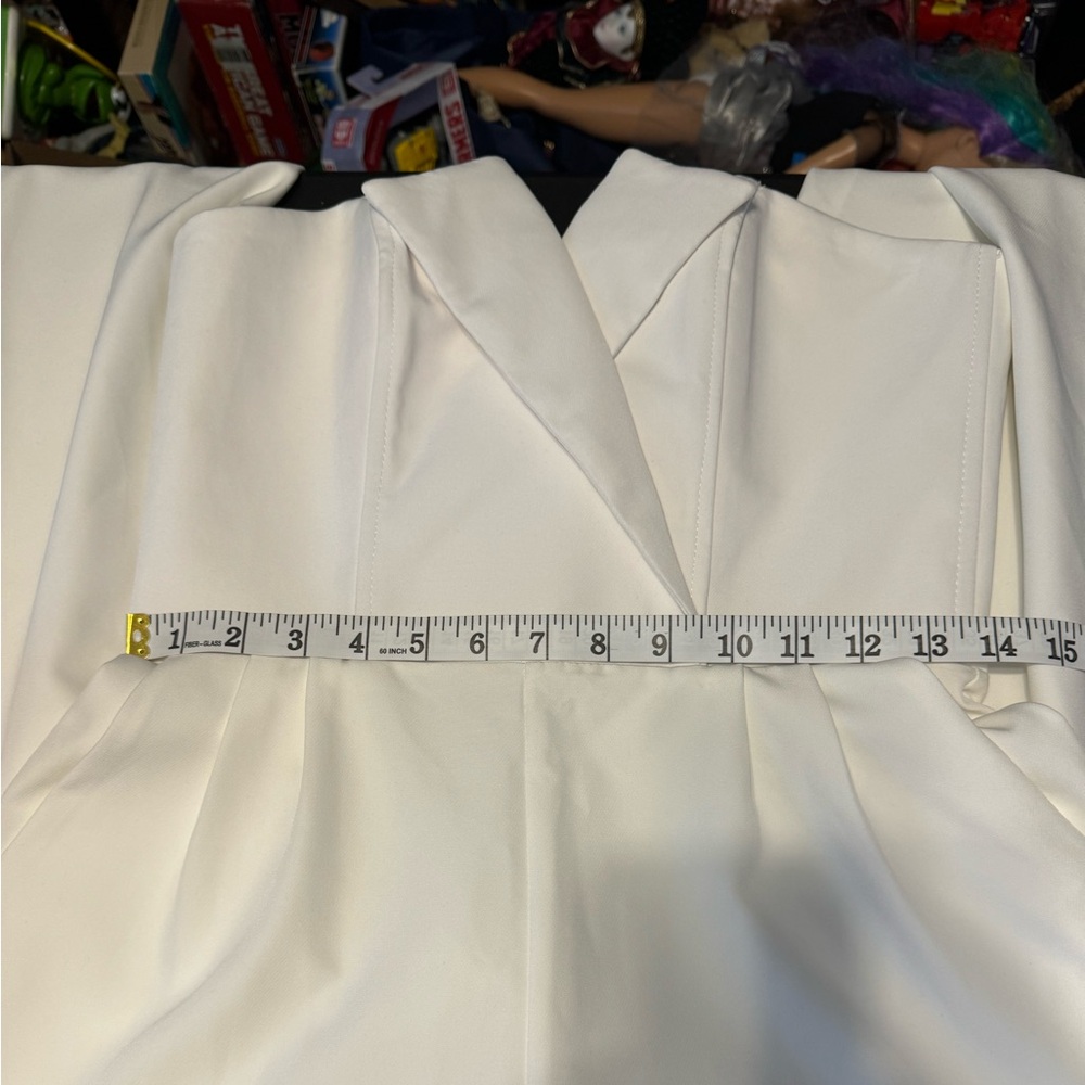 NWT Women’s Mora Fashion Formal White Jumpsuit size Large - Picture 14 of 14